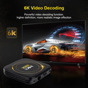 HK1 RBOX-H8S 4K Ultra HD Android 12.0 Smart TV Box with Remote Control, Allwinner H618 Quad-Core, 4GB+64GB(US Plug)