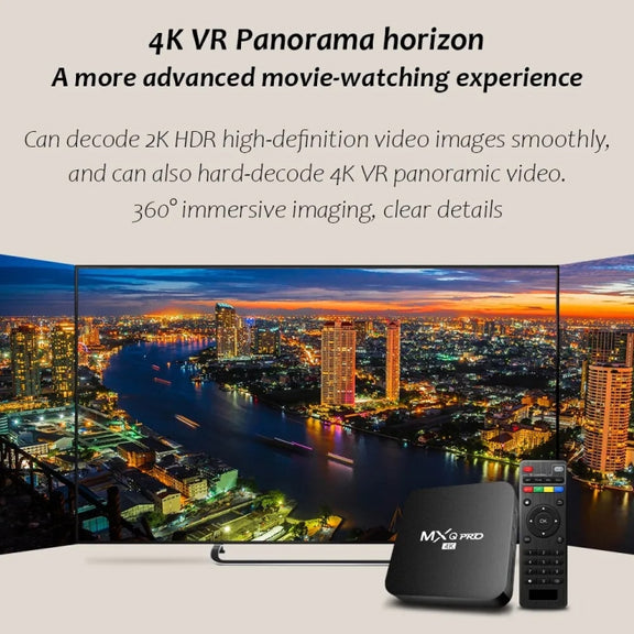 MXQ Pro 4K TV Box Rockchip RK3228A Quad Core CPU Android 7.1, 1GB+8GB wtih Remote Control, UK Plug