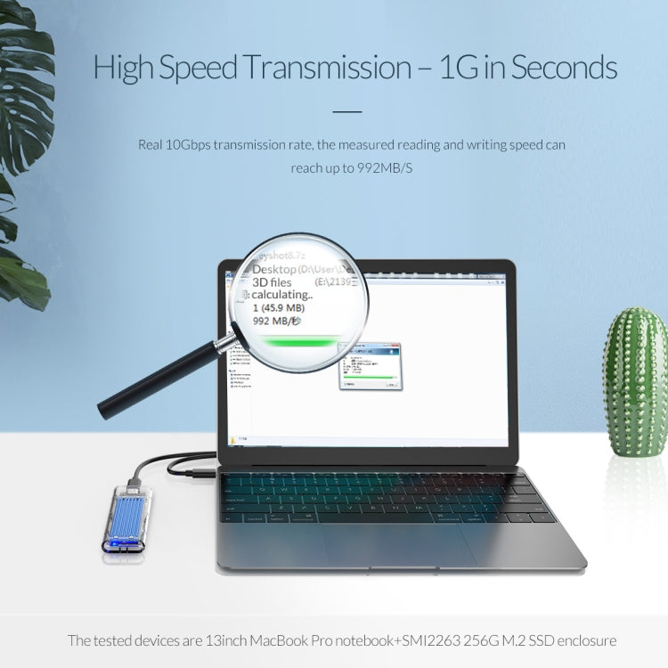 ORICO TCM2-C3 NVMe M.2 SSD Enclosure (10Gbps)(Black)