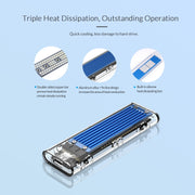 ORICO TCM2-C3 NVMe M.2 SSD Enclosure (10Gbps)(Silver)