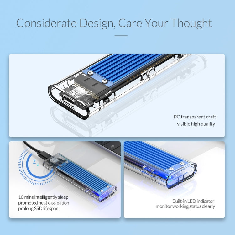 ORICO TCM2-C3 NVMe M.2 SSD Enclosure (10Gbps)(Red)
