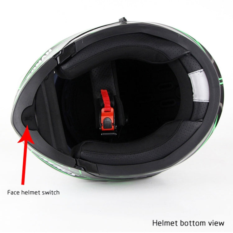 Soman 955 Skyeye Motorcycle Full / Open Face Bluetooth Helmet Headset Full Face, Supports Answer / Hang Up Calls(Black Green) - free shipping - PMC Jewellery - Order now!