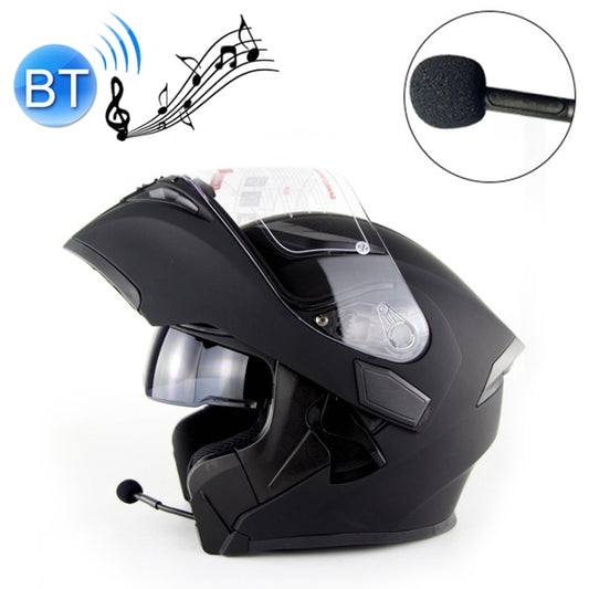 Soman 955 Skyeye Motorcycle Full / Open Face Bluetooth Helmet Headset Full Face, Supports Answer / Hang Up Calls(Matte Black) - free shipping - PMC Jewellery - Order now!