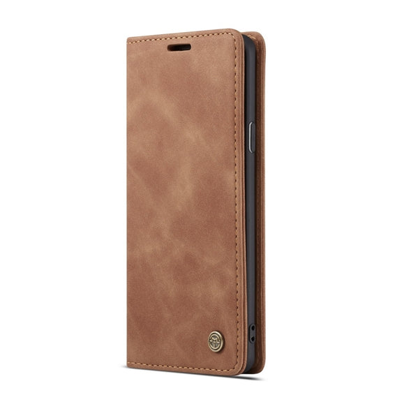 CaseMe-013 Multifunctional Retro Frosted Horizontal Flip Leather Case with Card Slot & Holder & Wallet for Galaxy S8 Plus(Brown)