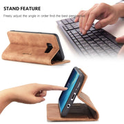 CaseMe-013 Multifunctional Retro Frosted Horizontal Flip Leather Case with Card Slot & Holder & Wallet for Galaxy S8 Plus(Brown)