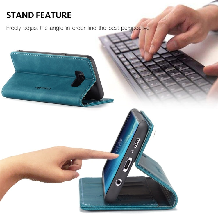 CaseMe-013 Multifunctional Retro Frosted Horizontal Flip Leather Case with Card Slot & Holder & Wallet for Galaxy S8 Plus(Blue) - Galaxy Phone Cases by CaseMe | Online Shopping South Africa | PMC Jewellery | Buy Now Pay Later Mobicred