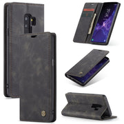 CaseMe-013 Multifunctional Retro Frosted Horizontal Flip Leather Case with Card Slot & Holder & Wallet for Galaxy S9 Plus(Black)