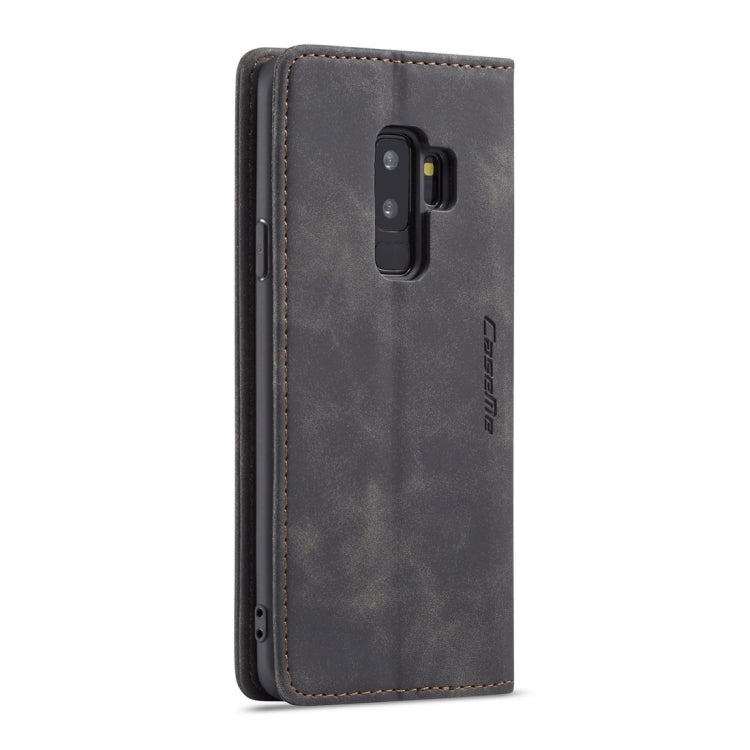 CaseMe-013 Multifunctional Retro Frosted Horizontal Flip Leather Case with Card Slot & Holder & Wallet for Galaxy S9 Plus(Black)