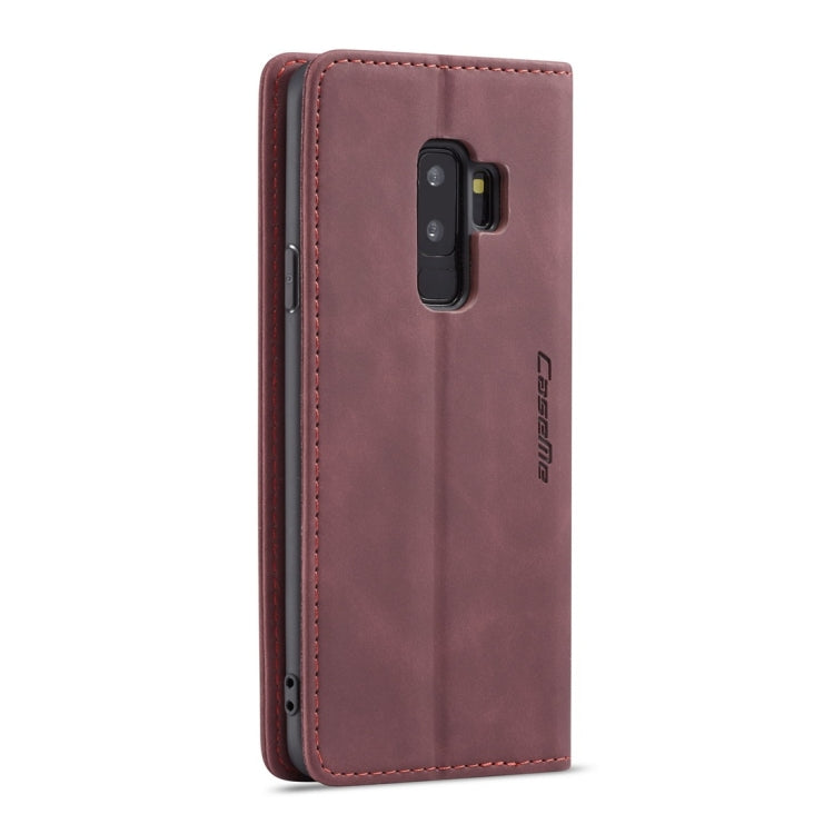 CaseMe-013 Multifunctional Retro Frosted Horizontal Flip Leather Case with Card Slot & Holder & Wallet for Galaxy S9 Plus(Wine Red) - Galaxy Phone Cases by CaseMe | Online Shopping South Africa | PMC Jewellery | Buy Now Pay Later Mobicred