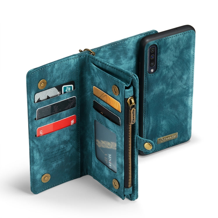 CaseMe-008 For Samaung Galaxy A30S／A50S／A50 Detachable Multifunctional Flip Leather Case (Blue)