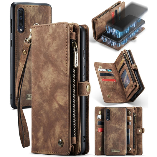CaseFor Samsung Galaxy A70 CaseMe-008 Detachable Multifunctional Flip Leather Phone Case(Brown) - free shipping - PMC Jewellery - Order now!