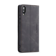 CaseMe-013 Multifunctional Horizontal Flip Leather Case with Card Slot & Holder for Galaxy M10(Black)