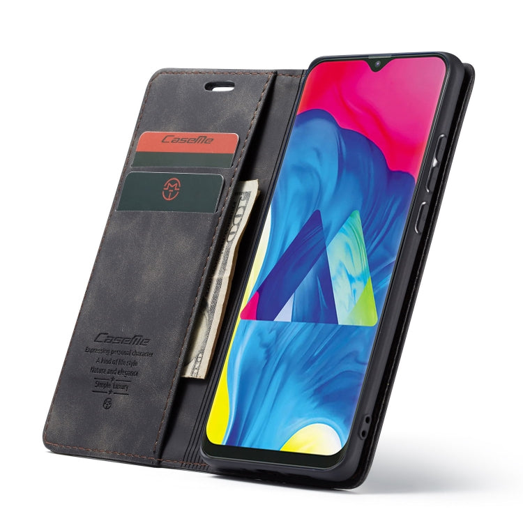 CaseMe-013 Multifunctional Horizontal Flip Leather Case with Card Slot & Holder for Galaxy M10(Black)