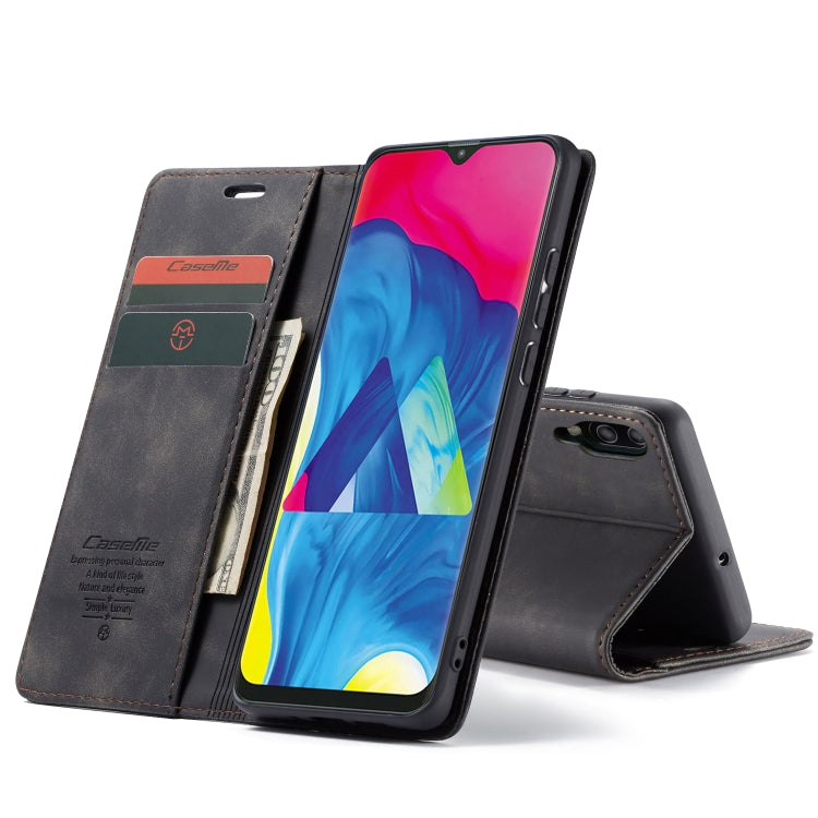 CaseMe-013 Multifunctional Horizontal Flip Leather Case with Card Slot & Holder for Galaxy M10(Black)