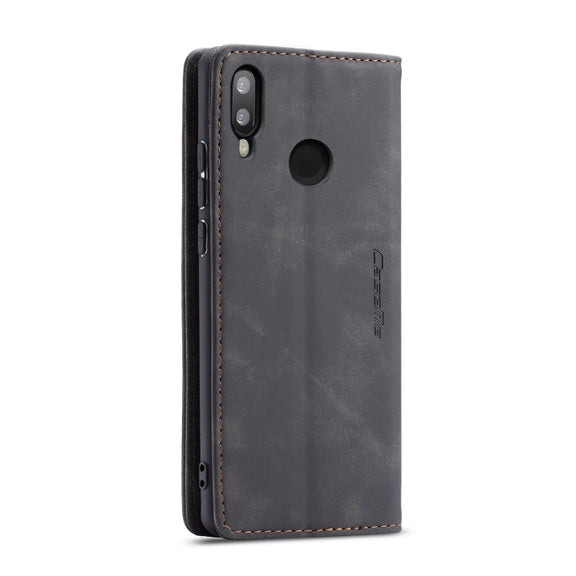 CaseMe-013 Multifunctional Horizontal Flip Leather Case with Card Slot & Holder for Huawei P20 Lite(Black)