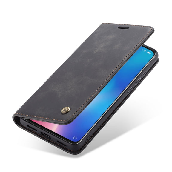 CaseMe-013 Multifunctional Horizontal Flip Leather Case with Card Slot & Holder for Xiaomi 9(Black)