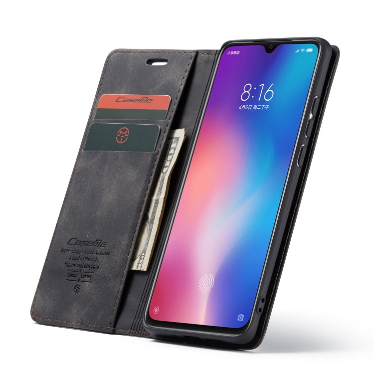 CaseMe-013 Multifunctional Horizontal Flip Leather Case with Card Slot & Holder for Xiaomi 9(Black) - free shipping - PMC Jewellery - Order now!