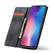 CaseMe-013 Multifunctional Horizontal Flip Leather Case with Card Slot & Holder for Xiaomi 9(Black)