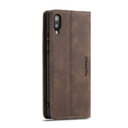 CaseMe-013 Multifunctional Horizontal Flip Leather Case with Card Slot & Holder for Galaxy M10(Coffee)