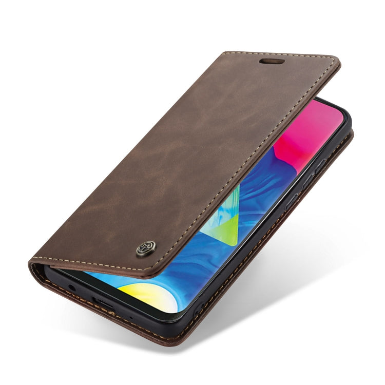 CaseMe-013 Multifunctional Horizontal Flip Leather Case with Card Slot & Holder for Galaxy M10(Coffee) - Galaxy Phone Cases by CaseMe | Online Shopping South Africa | PMC Jewellery | Buy Now Pay Later Mobicred