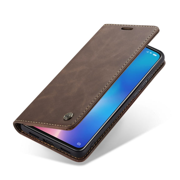 CaseMe-013 Multifunctional Horizontal Flip Leather Case with Card Slot & Holder for Xiaomi 9(Coffee)