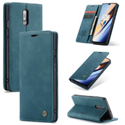 CaseMe-013 Multifunctional Horizontal Flip Leather Case with Card Slot & Holder for Galaxy M10(Blue)