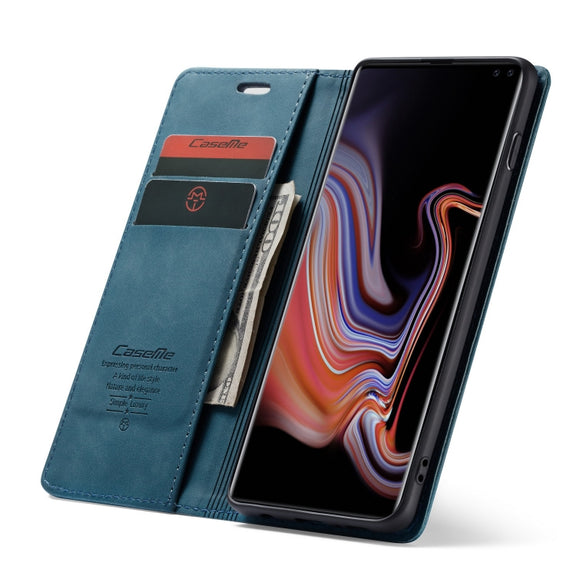 CaseMe-013 Multifunctional Horizontal Flip Leather Case with Card Slot & Holder for Galaxy S10 5G(Blue)