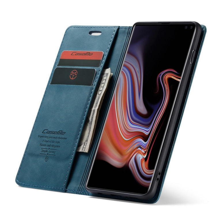 CaseMe-013 Multifunctional Horizontal Flip Leather Case with Card Slot & Holder for Galaxy S10 5G(Blue)
