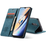 CaseMe-013 Multifunctional Horizontal Flip Leather Case with Card Slot & Holder for OnePlus 7(Blue)