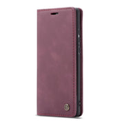 CaseMe-013 Multifunctional Horizontal Flip Leather Case with Card Slot & Holder for Galaxy M20(Wine Red)
