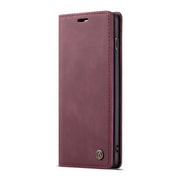 CaseMe-013 Multifunctional Horizontal Flip Leather Case with Card Slot & Holder for Galaxy S10 5G(Wine Red)