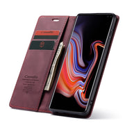 CaseMe-013 Multifunctional Horizontal Flip Leather Case with Card Slot & Holder for Galaxy S10 5G(Wine Red)