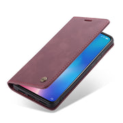CaseMe-013 Multifunctional Horizontal Flip Leather Case with Card Slot & Holder for Xiaomi 9(Wine Red)