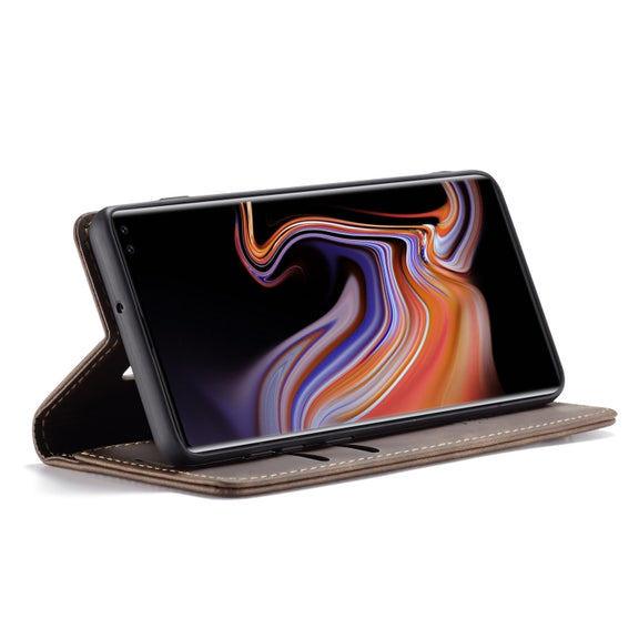CaseMe-013  Multifunctional Horizontal Flip Leather Case with Card Slot & Holder for Galaxy S10 5G(Brown)