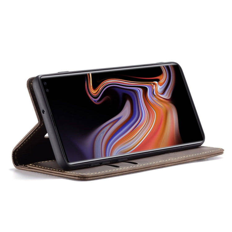 CaseMe-013  Multifunctional Horizontal Flip Leather Case with Card Slot & Holder for Galaxy S10 5G(Brown)
