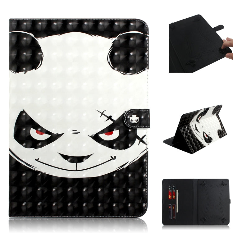 3D Colored Drawing Universal Horizontal Flip Leather Case, with Holder & Card Slot & Wallet for 10 inch Tablet PC(Angry Bear) - 10 - 11 inch by PMC Jewellery | Online Shopping South Africa | PMC Jewellery | Buy Now Pay Later Mobicred