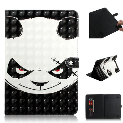 3D Colored Drawing Universal Horizontal Flip Leather Case, with Holder & Card Slot & Wallet for 10 inch Tablet PC(Angry Bear) - 10 - 11 inch by PMC Jewellery | Online Shopping South Africa | PMC Jewellery | Buy Now Pay Later Mobicred