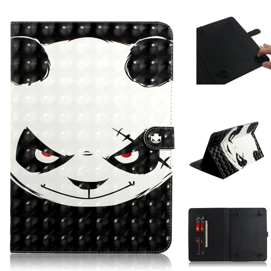 3D Colored Drawing Universal Horizontal Flip Leather Case, with Holder & Card Slot & Wallet for 10 inch Tablet PC(Angry Bear) - 10 - 11 inch by PMC Jewellery | Online Shopping South Africa | PMC Jewellery | Buy Now Pay Later Mobicred