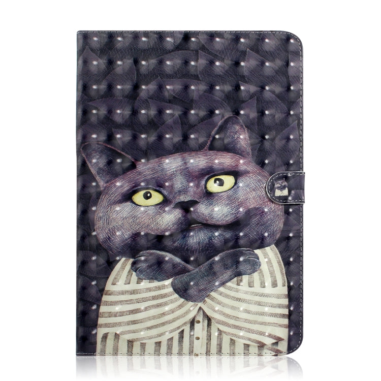 3D Colored Drawing Universal Horizontal Flip Leather Case, with Holder & Card Slot & Wallet for 10 inch Tablet PC(Embrace Cat) - 10 - 11 inch by PMC Jewellery | Online Shopping South Africa | PMC Jewellery | Buy Now Pay Later Mobicred