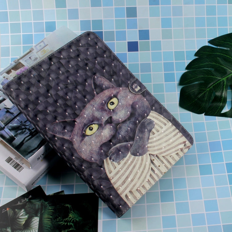3D Colored Drawing Universal Horizontal Flip Leather Case, with Holder & Card Slot & Wallet for 10 inch Tablet PC(Embrace Cat) - 10 - 11 inch by PMC Jewellery | Online Shopping South Africa | PMC Jewellery | Buy Now Pay Later Mobicred