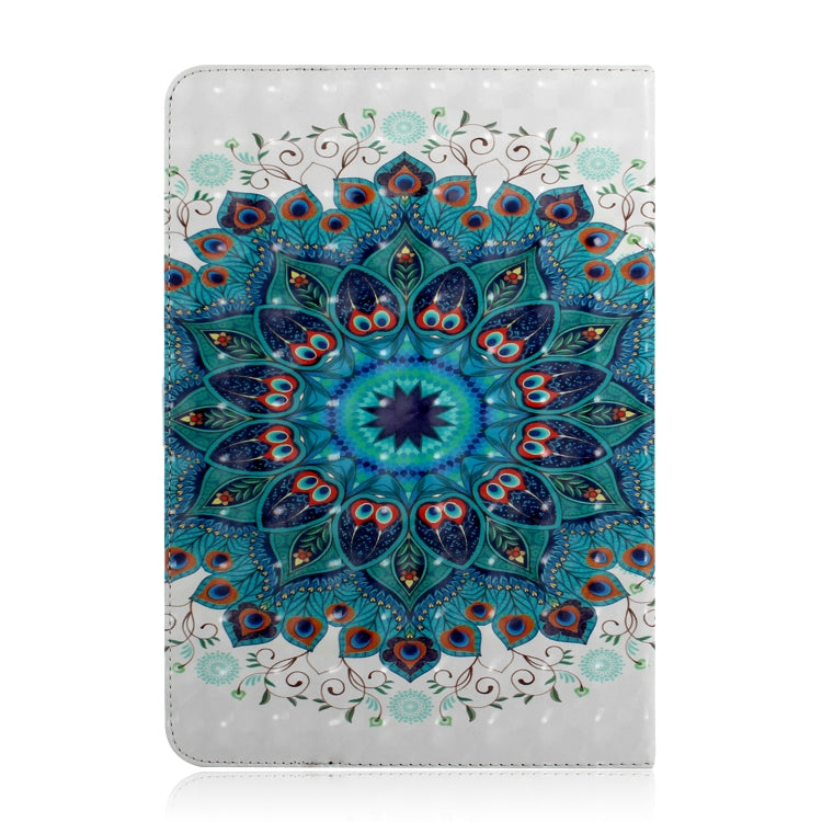 3D Colored Drawing Universal Horizontal Flip Leather Case, with Holder & Card Slot & Wallet for 10 inch Tablet PC(Peacock Wreath) - 10 - 11 inch by PMC TechLife | Online Shopping South Africa | PMC TechLife | Buy Now Pay Later Mobicred