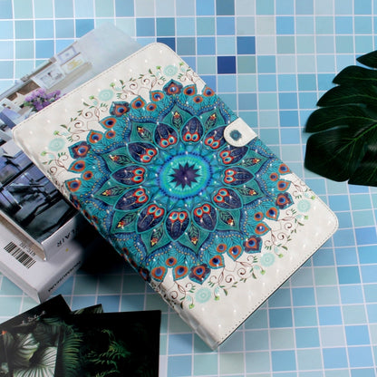 3D Colored Drawing Universal Horizontal Flip Leather Case, with Holder & Card Slot & Wallet for 10 inch Tablet PC(Peacock Wreath) - 10 - 11 inch by PMC Jewellery | Online Shopping South Africa | PMC Jewellery | Buy Now Pay Later Mobicred