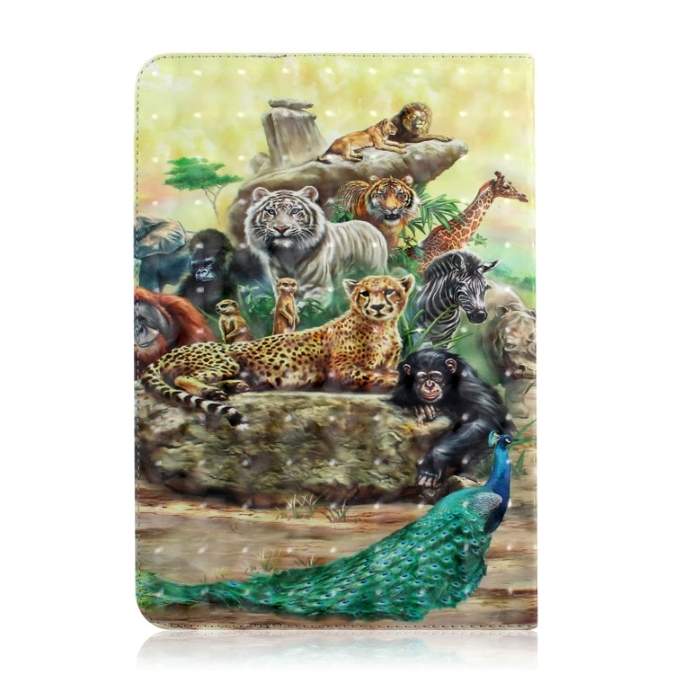 3D Colored Drawing Universal Horizontal Flip Leather Case, with Holder & Card Slot & Wallet for 10 inch Tablet PC(Zoo) - 10 - 11 inch by PMC Jewellery | Online Shopping South Africa | PMC Jewellery | Buy Now Pay Later Mobicred
