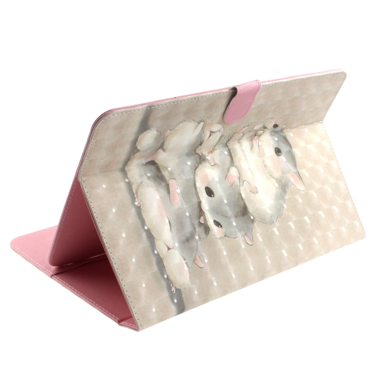 3D Colored Drawing Universal Horizontal Flip Leather Case, with Holder & Card Slot & Wallet for 10 inch Tablet PC(Squirrels) - 10 - 11 inch by PMC Jewellery | Online Shopping South Africa | PMC Jewellery | Buy Now Pay Later Mobicred