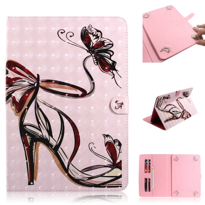 3D Colored Drawing Universal Horizontal Flip Leather Case, with Holder & Card Slot & Wallet for 10 inch Tablet PC(High-heeled) - 10 - 11 inch by PMC Jewellery | Online Shopping South Africa | PMC Jewellery | Buy Now Pay Later Mobicred