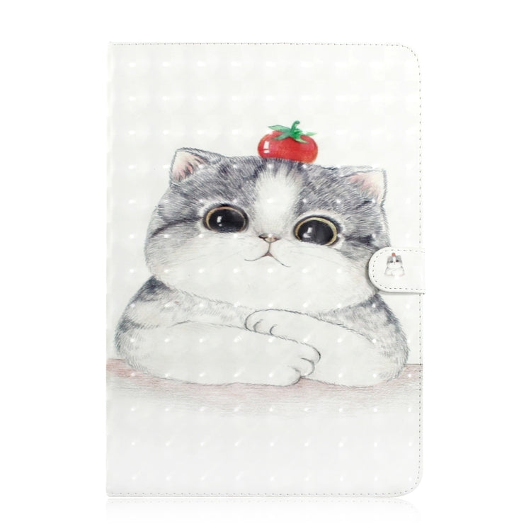3D Colored Drawing Universal Horizontal Flip Leather Case, with Holder & Card Slot & Wallet for 10 inch Tablet PC(Cute Cat) - 10 - 11 inch by PMC Jewellery | Online Shopping South Africa | PMC Jewellery | Buy Now Pay Later Mobicred