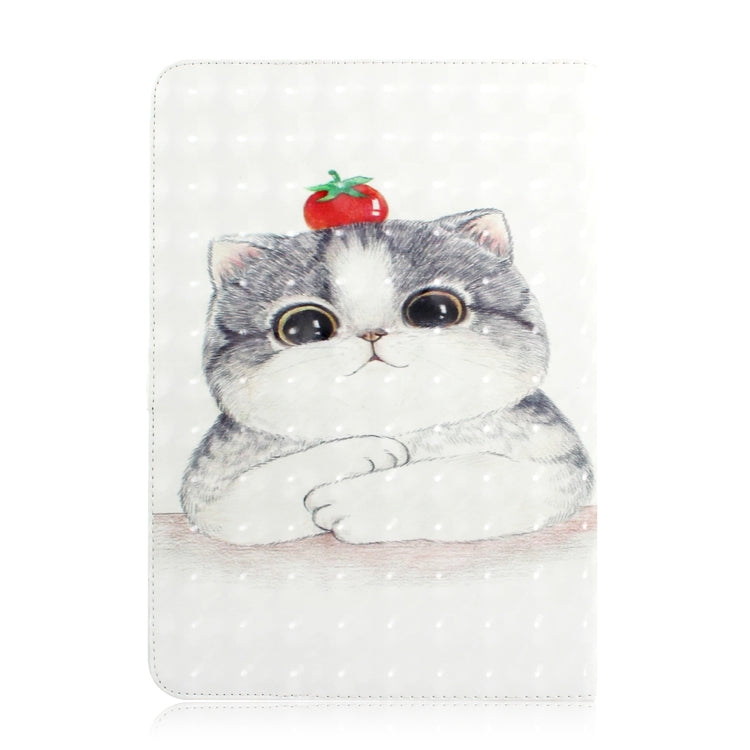 3D Colored Drawing Universal Horizontal Flip Leather Case, with Holder & Card Slot & Wallet for 10 inch Tablet PC(Cute Cat) - 10 - 11 inch by PMC Jewellery | Online Shopping South Africa | PMC Jewellery | Buy Now Pay Later Mobicred
