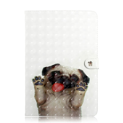 3D Colored Drawing Universal Horizontal Flip Leather Case, with Holder & Card Slot & Wallet for 10 inch Tablet PC(Pug) - 10 - 11 inch by PMC Jewellery | Online Shopping South Africa | PMC Jewellery | Buy Now Pay Later Mobicred