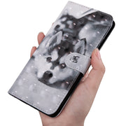 3D Painting Pattern Coloured Drawing Horizontal Flip TPU + PU Leather Case with Holder & Card Slots & Wallet For Huawei Y5 Lite 2018 / Y5 2018(Husky)