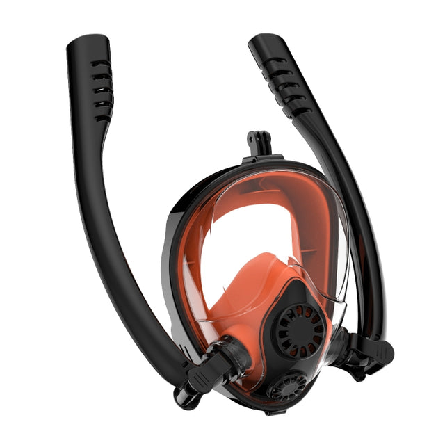 Water Sports Diving Equipment Full Dry Silicone Diving Mask Swimming Glasses for GoPro Hero11 Black / HERO10 Black / HERO9 Black /HERO8 / HERO7 /6 /5 /5 Session /4 Session /4 /3+ /3 /2 /1, Insta360 ON ...  and Other Action Cameras, Size:L/XL(Black Orange)